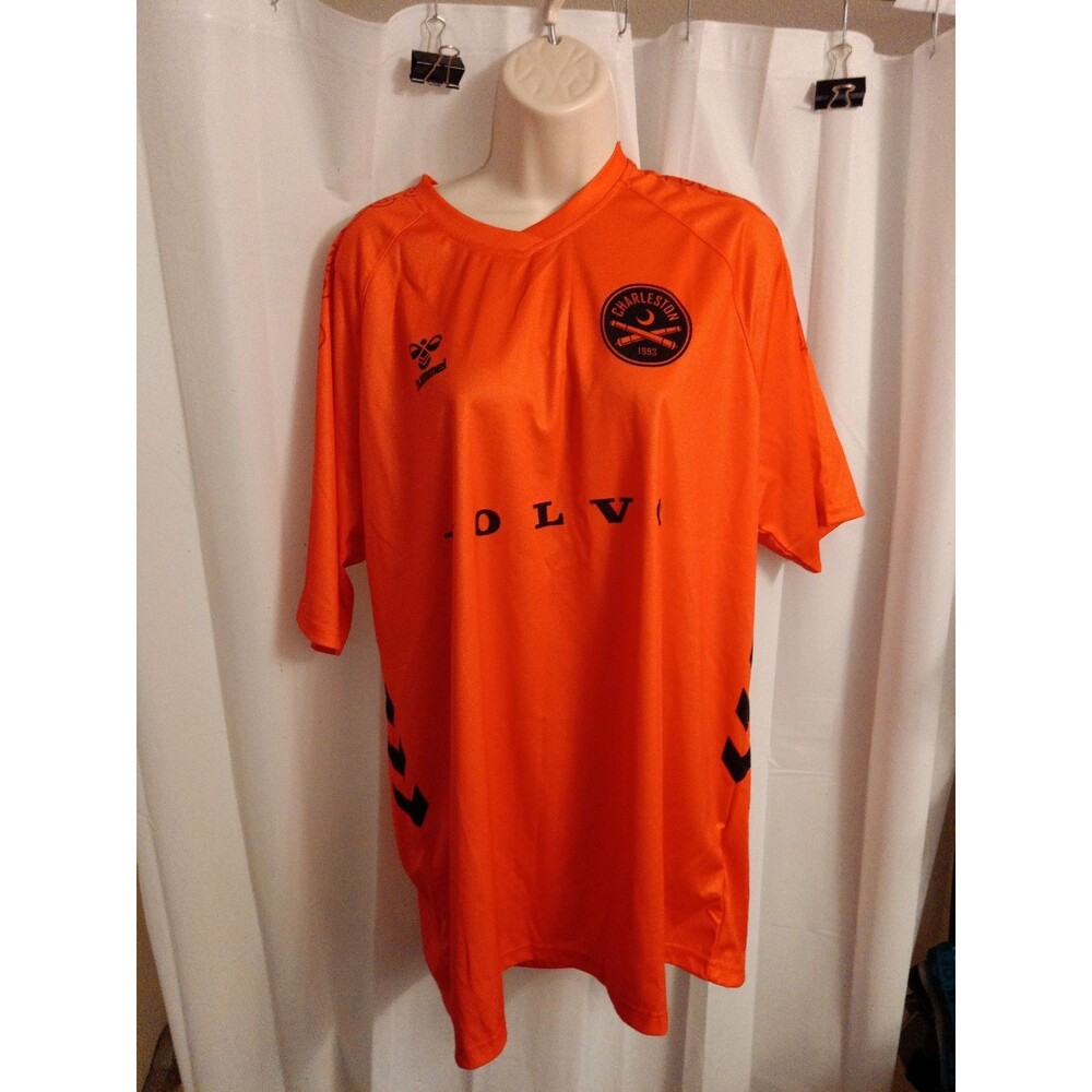 Charleston Battery Soccer Jersey Orange Hummel Volvo 1983 XL